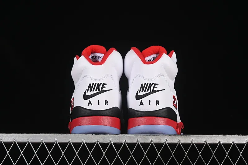 All categories Air Jordan Jordan series basketball shoes Air Jordan 5 Air Jordan 5 Retro "Fire Red Black Tongue" AJ5 Joe 5 Rukawa Maple Flame Red Basketball Shoes HQ7978-101
